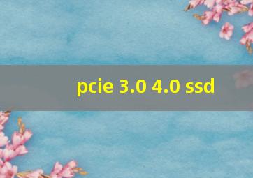 pcie 3.0 4.0 ssd